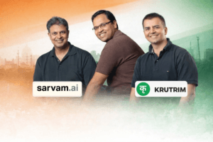 Vivek Raghavan and Pratyush Kumar, founders Sarvam AI and Bhavish Aggarwal, founder Krutrim Ai