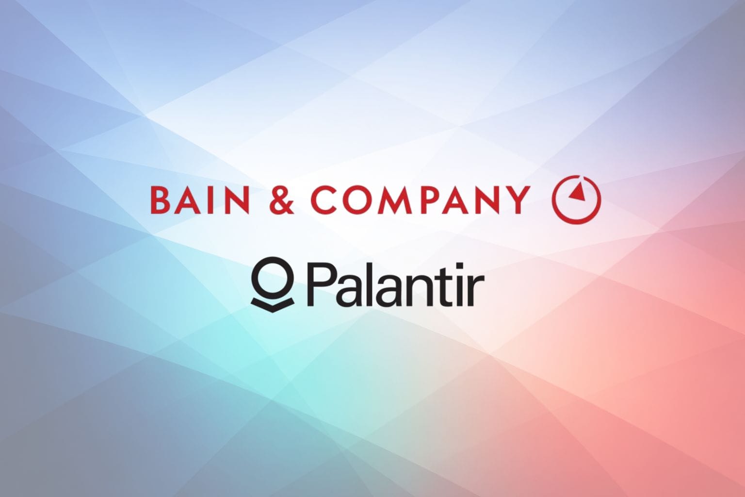 Bane & company and Palantir logos