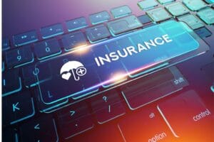 keyboard with insurance written over it