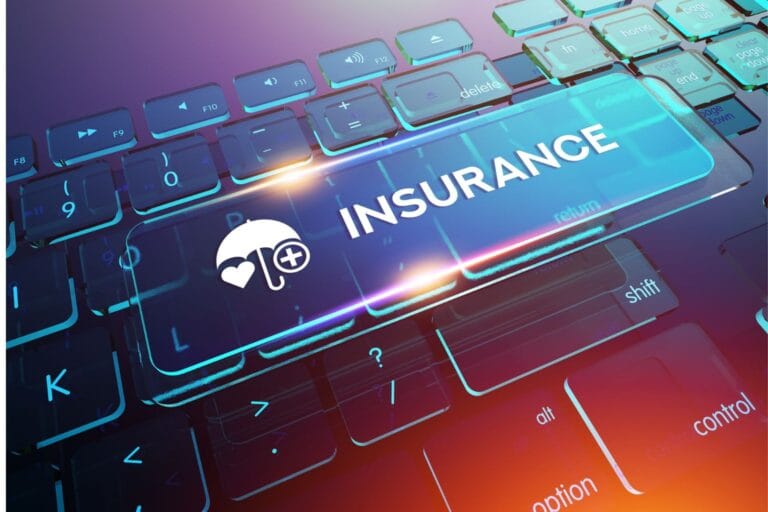 keyboard with insurance written over it