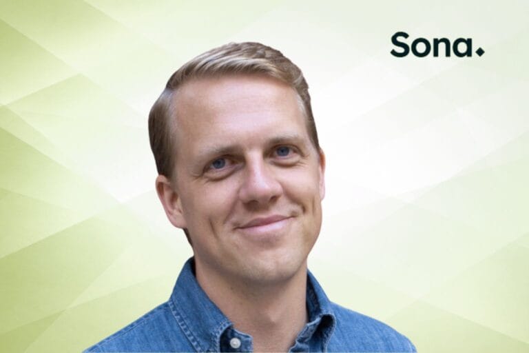 Sona logo and Stephen Wullf Peterson