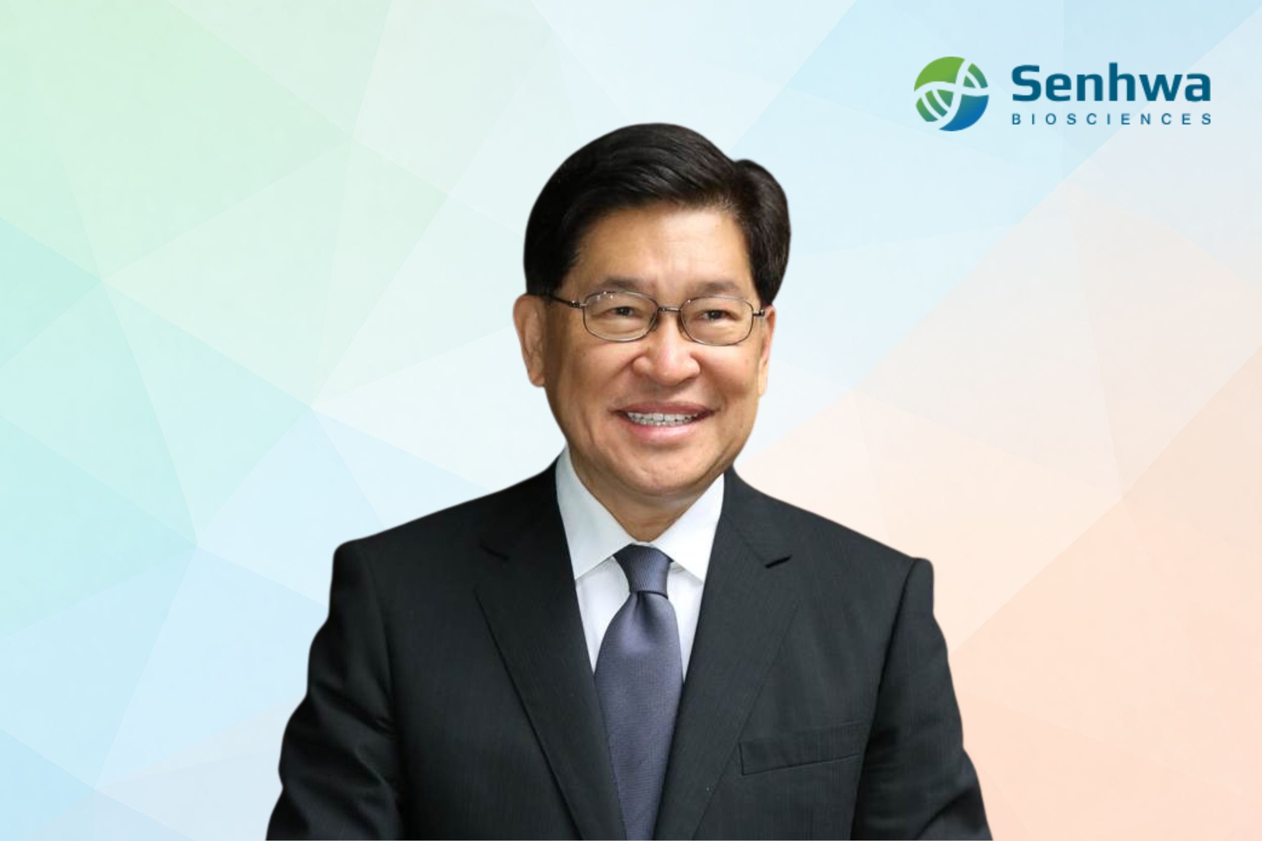 Senhwa Biosciences Logo and Chairman image