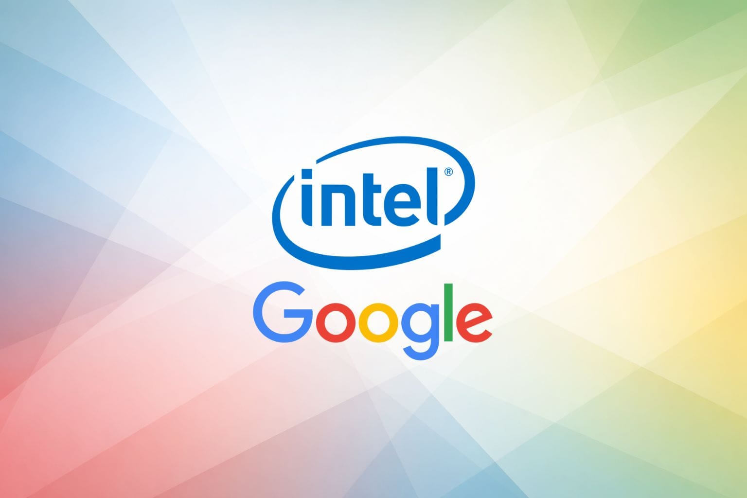 intel and google logo