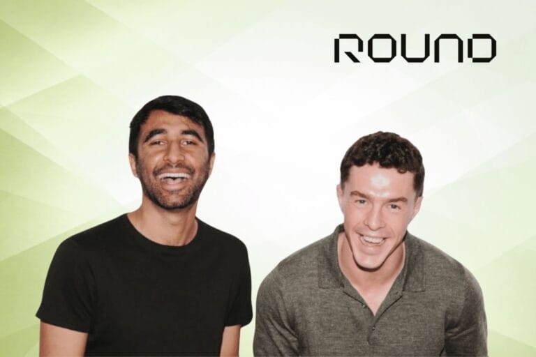 Round logo and founders pic