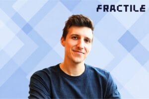 Fractile logo and founder