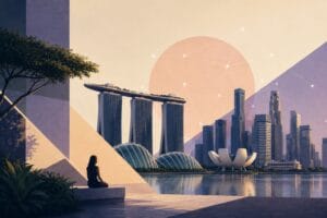 Geometric depiction of singapore city